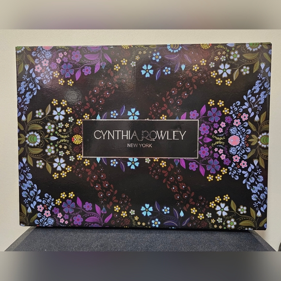 Cynthia Rowley Mini Backpack & Card Case + 4 Scrunchies Gift Set Blue NEW - Picture 2 of 2